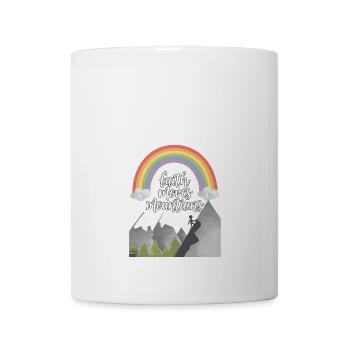 Faith moves mountains - Glaube versetzt Berge - Tasse - Weiß - Vorne