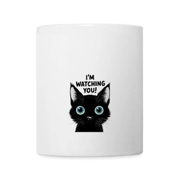 I´m watching you Katze humor lustig - Tasse - Weiß - Vorne
