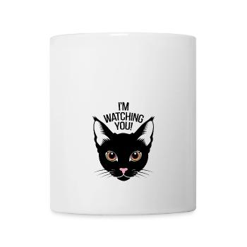 I´m watching you Katze humor lustig - Tasse - Weiß - Vorne