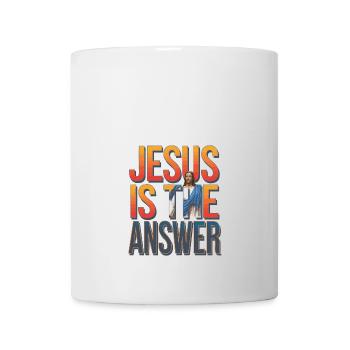 Jésus est la réponse - Jesus ist die Antwort - Mug blanc - blanc - Devant