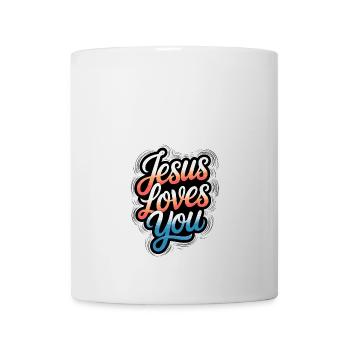 Jésus vous aime ! - Mug blanc - blanc - Devant
