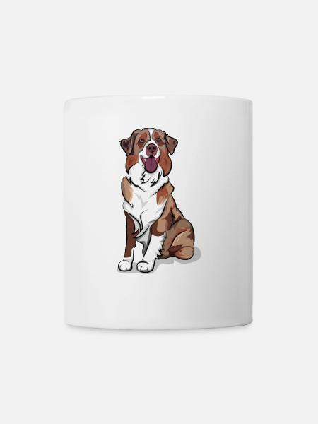 AUSTRALIAN SHEPHERD komplet redmerle - Tasse - Weiß