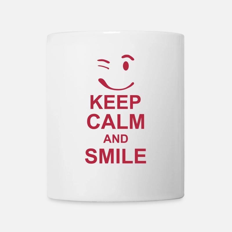 keep calm and smile kg10 - Mug blanc - blanc