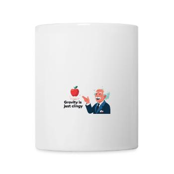Fun physics design – Gravity is just clingy - Mug - white - Front