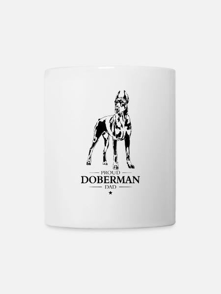Doberman Dad Hunde Hund Dobermann Wilsigns - Tasse - Weiß