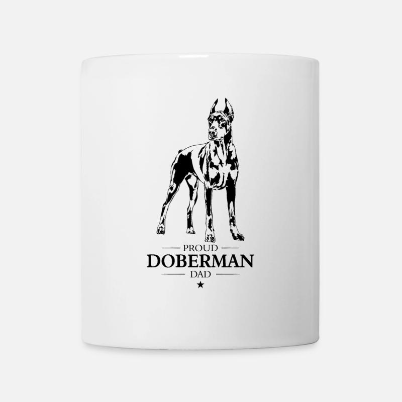 Doberman Dad Hunde Hund Dobermann Wilsigns - Tasse - Weiß