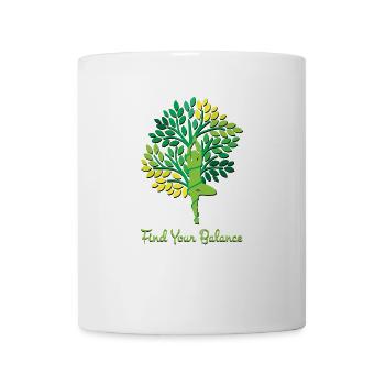 Find your Balance Yoga - Tasse - Weiß - Vorne