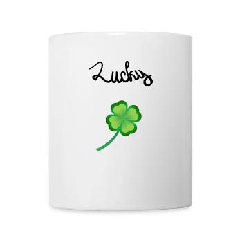 Trèfle à quatre feuilles Bonne chance - Mug blanc - blanc - Devant