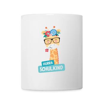 Écolier Girafe - Mug blanc - blanc - Devant