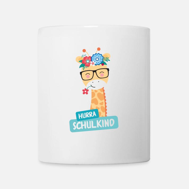 Schoolchild Giraffe - Mug - white