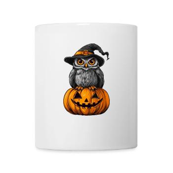 Lustige Halloween Eule - Tasse - Weiß - Vorne