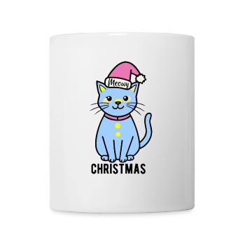 Meowy Christmas - Gift with Cat - Mug - white - Front