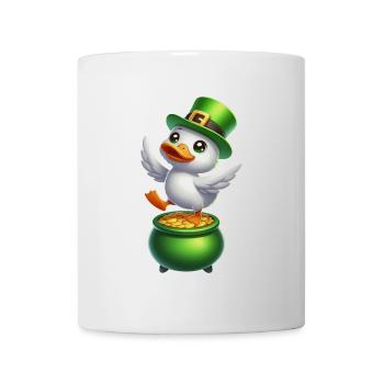 Süße St. Patrick's Day Ente Zylinder Kleeblatt - Tasse - Weiß - Vorne