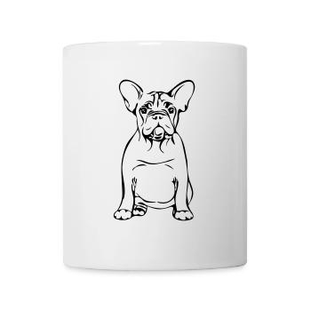 FRENCH BULLDOGGE - FRENCH BULLDOG sitting - Mug - white - Front