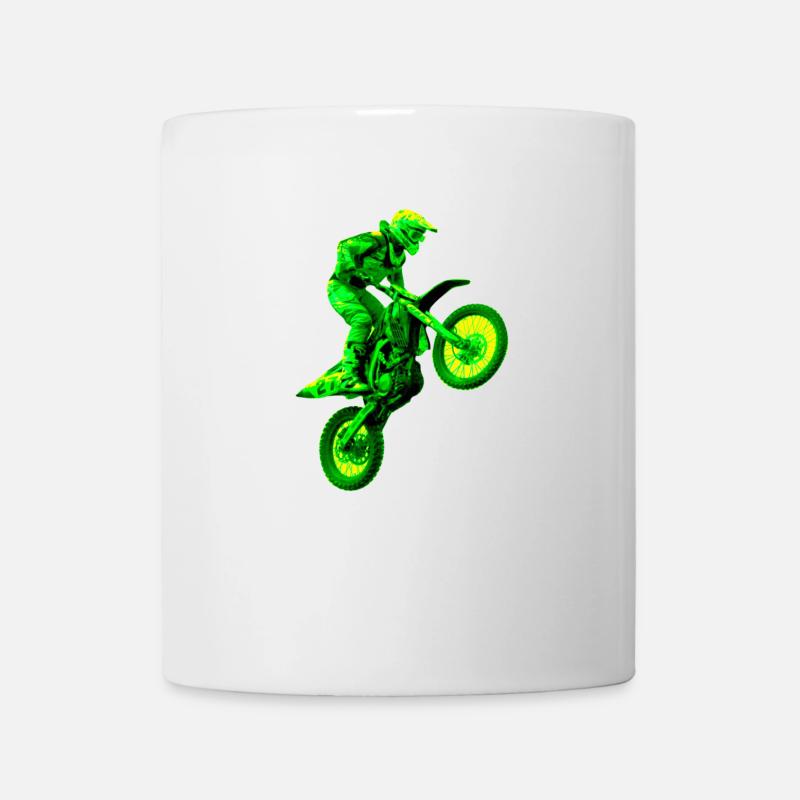 enduro grün - Tasse - Weiß