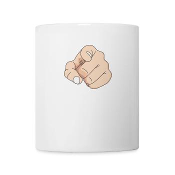 Doigt main index doigt design cadeau provocateur - Mug blanc - blanc - Devant