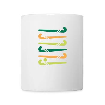 Hockeyschläger bunt - Tasse - Weiß - Vorne