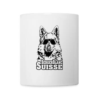 BERGER BLANC SUISSE cool sunglasses dogs dog - Mug - white - Front