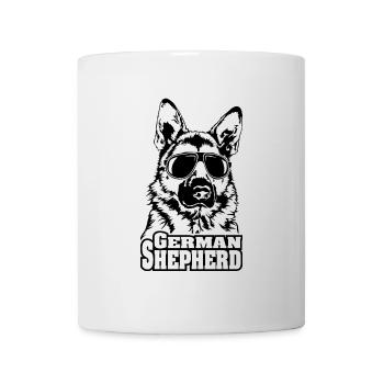 BERGER ALLEMAND cool lunettes de soleil chiens chien - Mug blanc - blanc - Devant