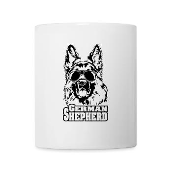 BERGER ALLEMAND cool lunettes de soleil chiens chien - Mug blanc - blanc - Devant