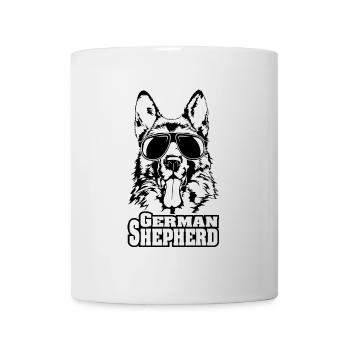 BERGER ALLEMAND cool lunettes de soleil chiens chien - Mug blanc - blanc - Devant
