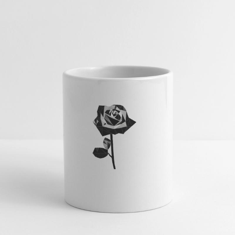 Polygone rose noire Mug blanc