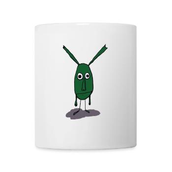 Green Monster Illustration on Print - Mug - white - Front