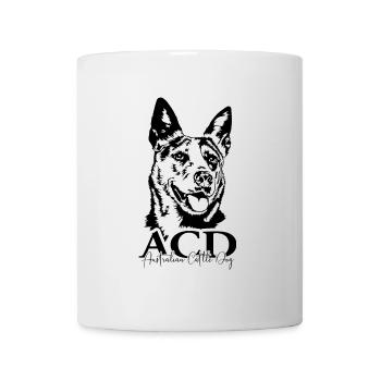 BOUVIER AUSTRALIEN Hunde Portrait Hund Wilsigns - Mug blanc - blanc - Devant