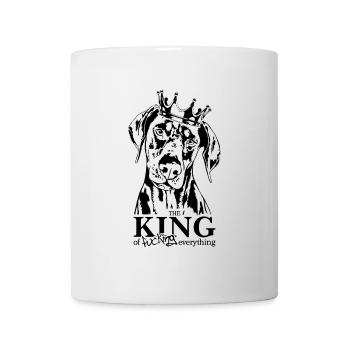 Doberman Roi de tout chien disant Wilsigns - Mug blanc - blanc - Devant