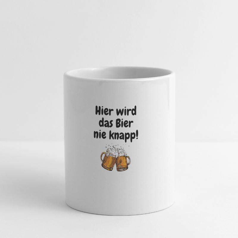 Hier wird das Bier nicht knapp-Mallorca Spruch Tasse