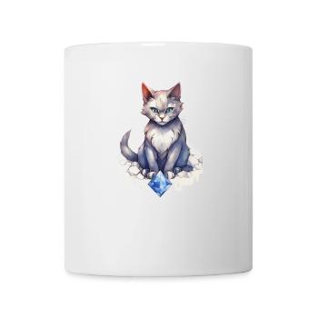 Birthstone Cat February - Mug - white - Front