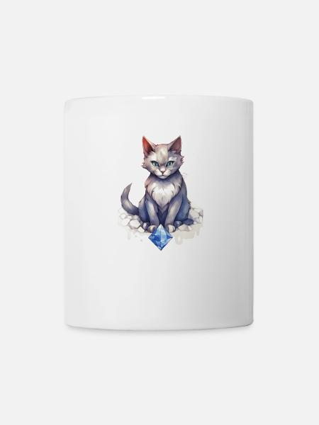 Birthstone Cat February - Mug - white