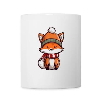 Cute fox in festive winter look! - Mug - white - Front