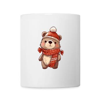 Cute bear in festive winter look! - Mug - white - Front