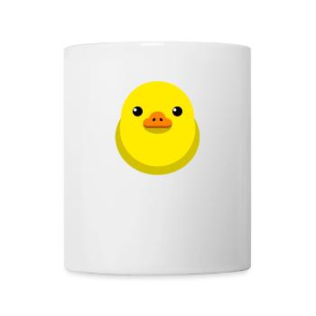 Küken Gelb le Quack für dunkle Untergründe - Tasse - Weiß - Vorne