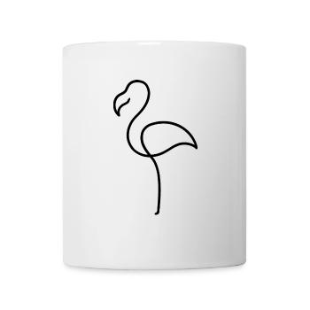 LIGNE D’ÉLÉGANCE EXOTIQUE PARADISE HOLIDAY ROSE FLAMANT ROSE - Mug blanc - blanc - Devant