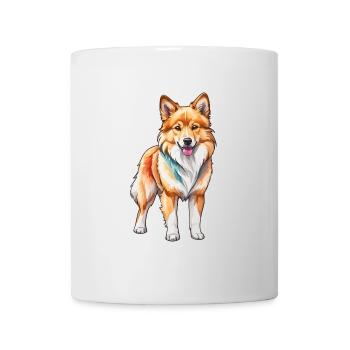 Islandhund Wasserfarben - Tasse - Weiß - Vorne