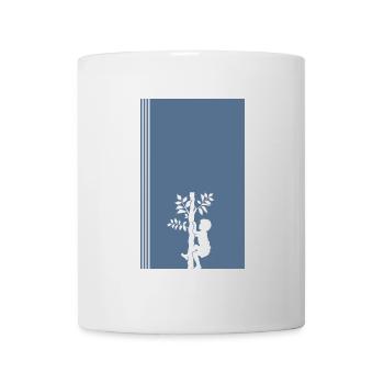 Klettern Kletteraffe Aufstieg - Tasse - Weiß - Vorne