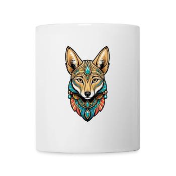 Chacal Égyptien Néo Traditionnel - Mug blanc - blanc - Devant