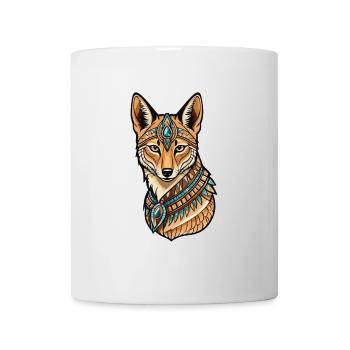 Chacal Égyptien Néo Traditionnel - Mug blanc - blanc - Devant