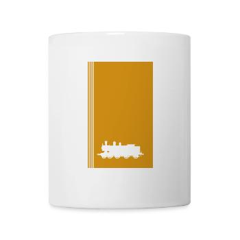 Eisenbahn Dampflok Bahn - Tasse - Weiß - Vorne