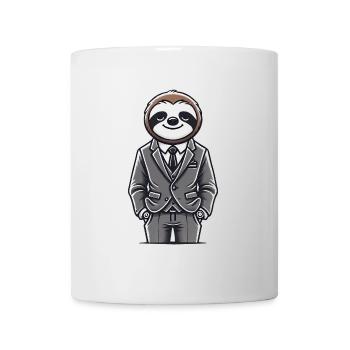 Chill paresseux en costume illustration - Mug blanc - blanc - Devant