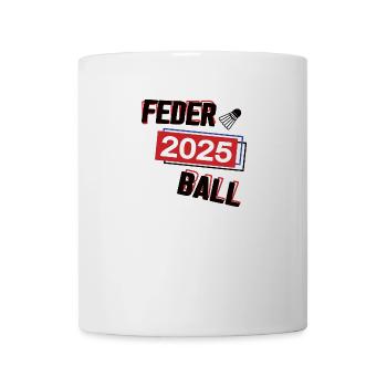 Federball Spielerin Team Turnier Badminton 2025 - Tasse - Weiß - Vorne