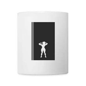 Bodybuilding Workout Gewichte - Tasse - Weiß - Vorne