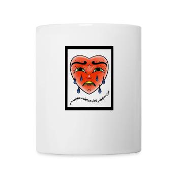 Cœur qui pleure - Mug blanc - blanc - Devant