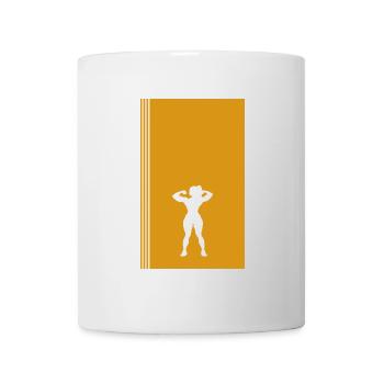 Bodybuilding Gym Muskel - Tasse - Weiß - Vorne