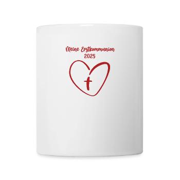 Meine Erstkommunion 2025 Erste Heilige Kommunion - Tasse - Weiß - Vorne