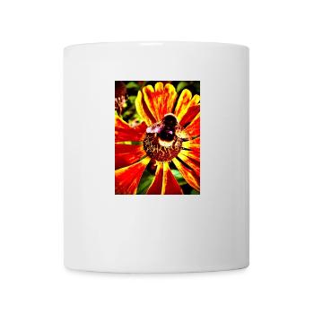 Hummel auf Sonnenhut - Tasse - Weiß - Vorne