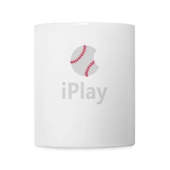 Baseball Logo "iPlay" - Mug - white - Front