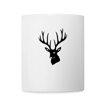 stag deer moose elk antler antlers horn horns - Mug - white - Front